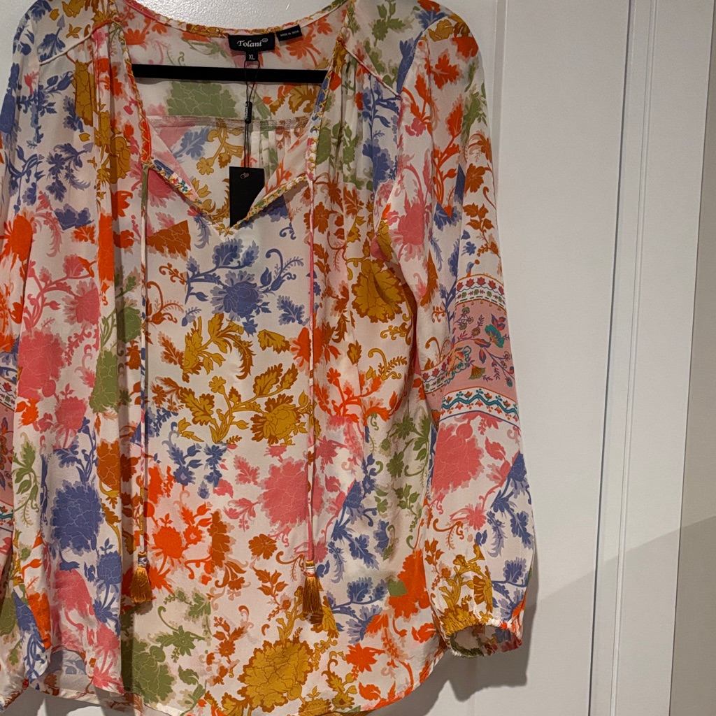 Tolani Multicolor Floral Blouse